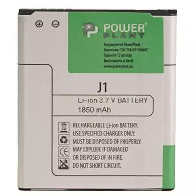Аккумуляторная батарея для телефона PowerPlant Samsung Galaxy J1 (EB-BJ100CBE) 1850mAh (SM170203) - 2