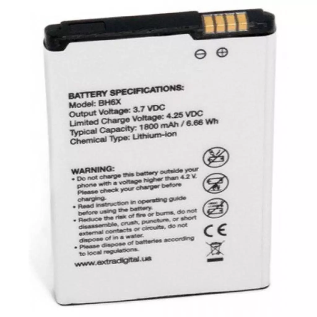 Аккумуляторная батарея для телефона Extradigital Motorola BH6X (1800 mAh) (BMM6257) - 1