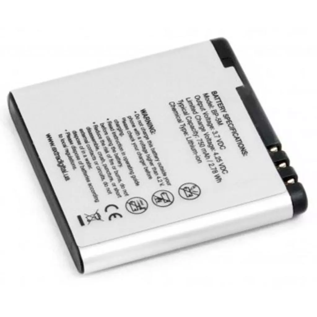 Аккумуляторная батарея для телефона Extradigital Nokia BP-5M (750 mAh) (BMN6291) - 3