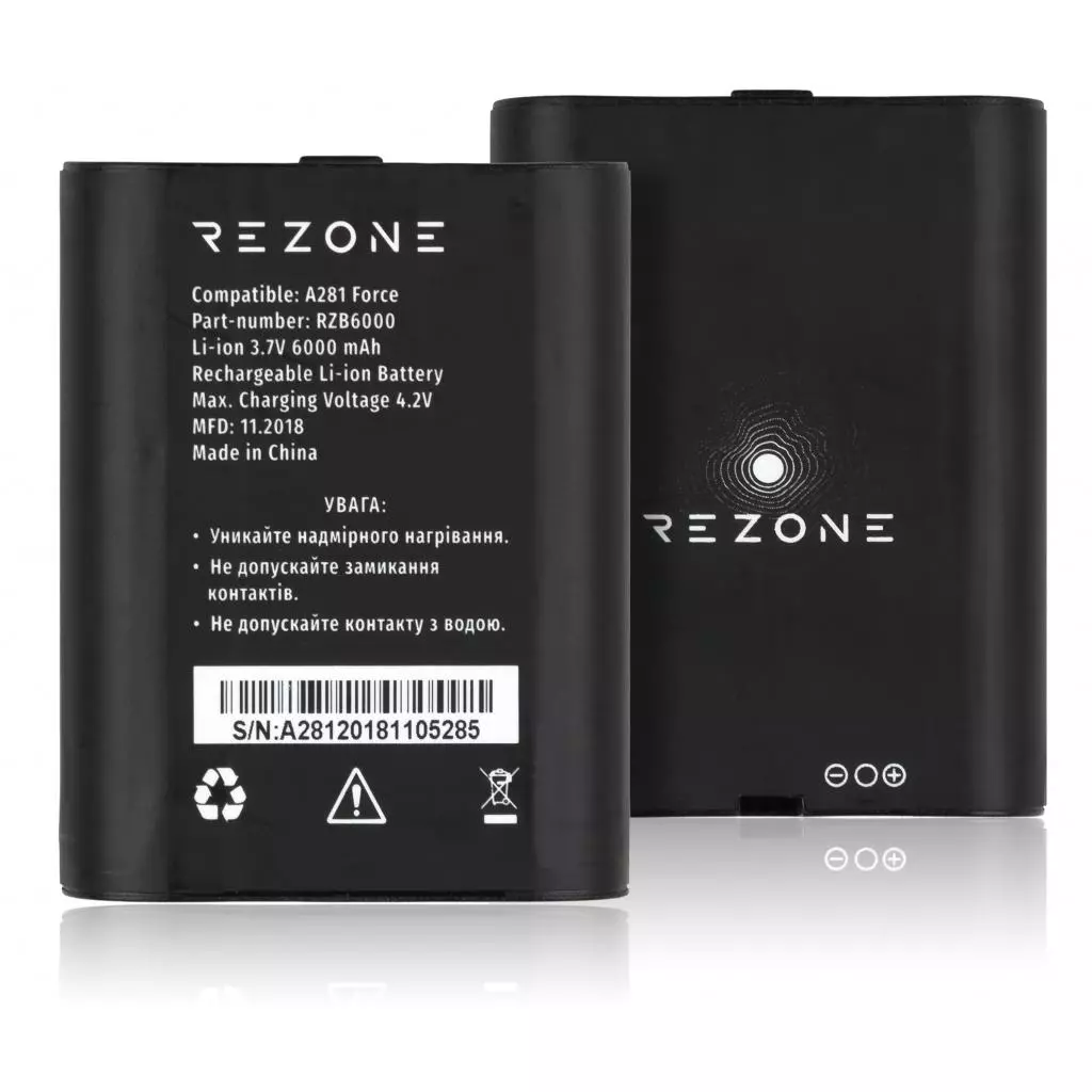 Аккумуляторная батарея для телефона Rezone for A281 Force 6000mah (BL-60D) - 2 Аккумуляторная батарея для телефона Rezone for A281 Force 6000mah (BL-60D) - 2