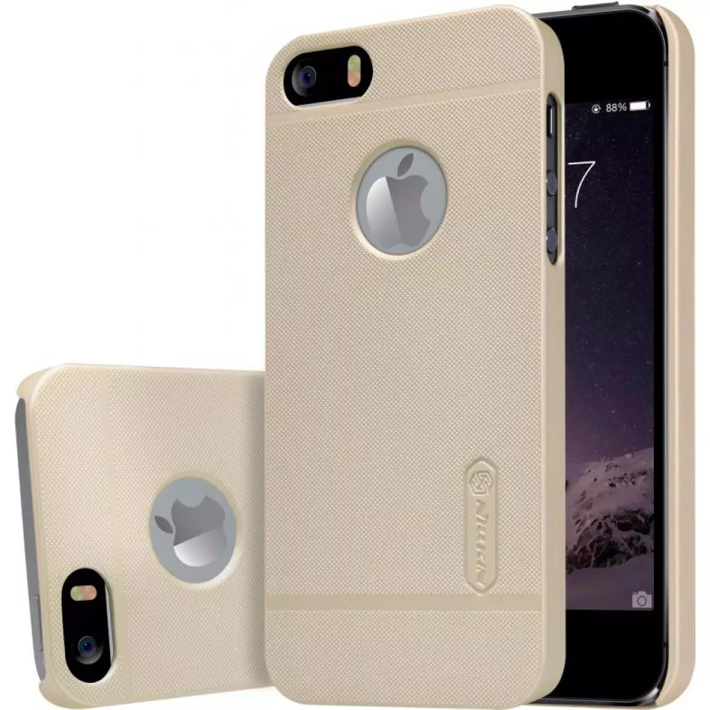 Чехол для моб. телефона Nillkin для iPhone 5se - Super Frosted Shield (Golden) (6274082) - 3