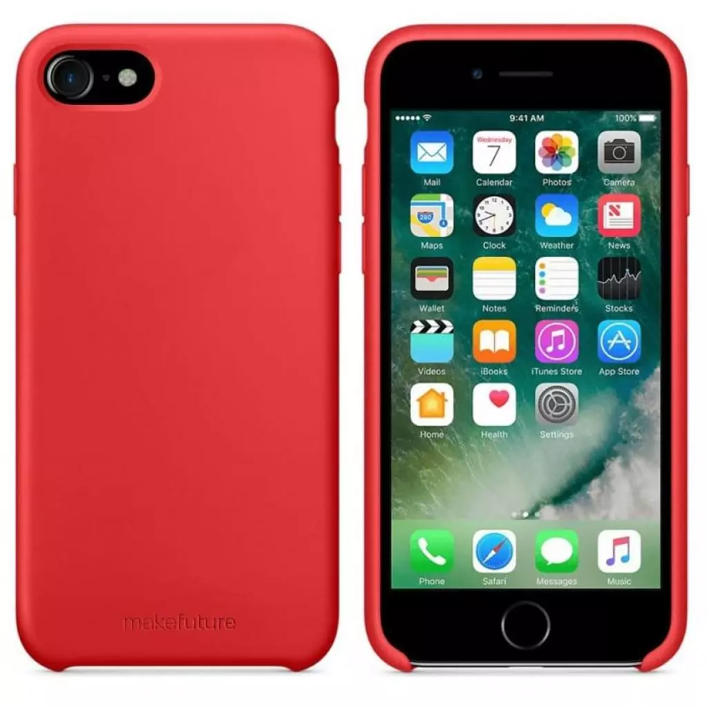 Чехол для моб. телефона MakeFuture Silicone Case Apple iPhone 7 Red (MCS-AI7RD) - 3