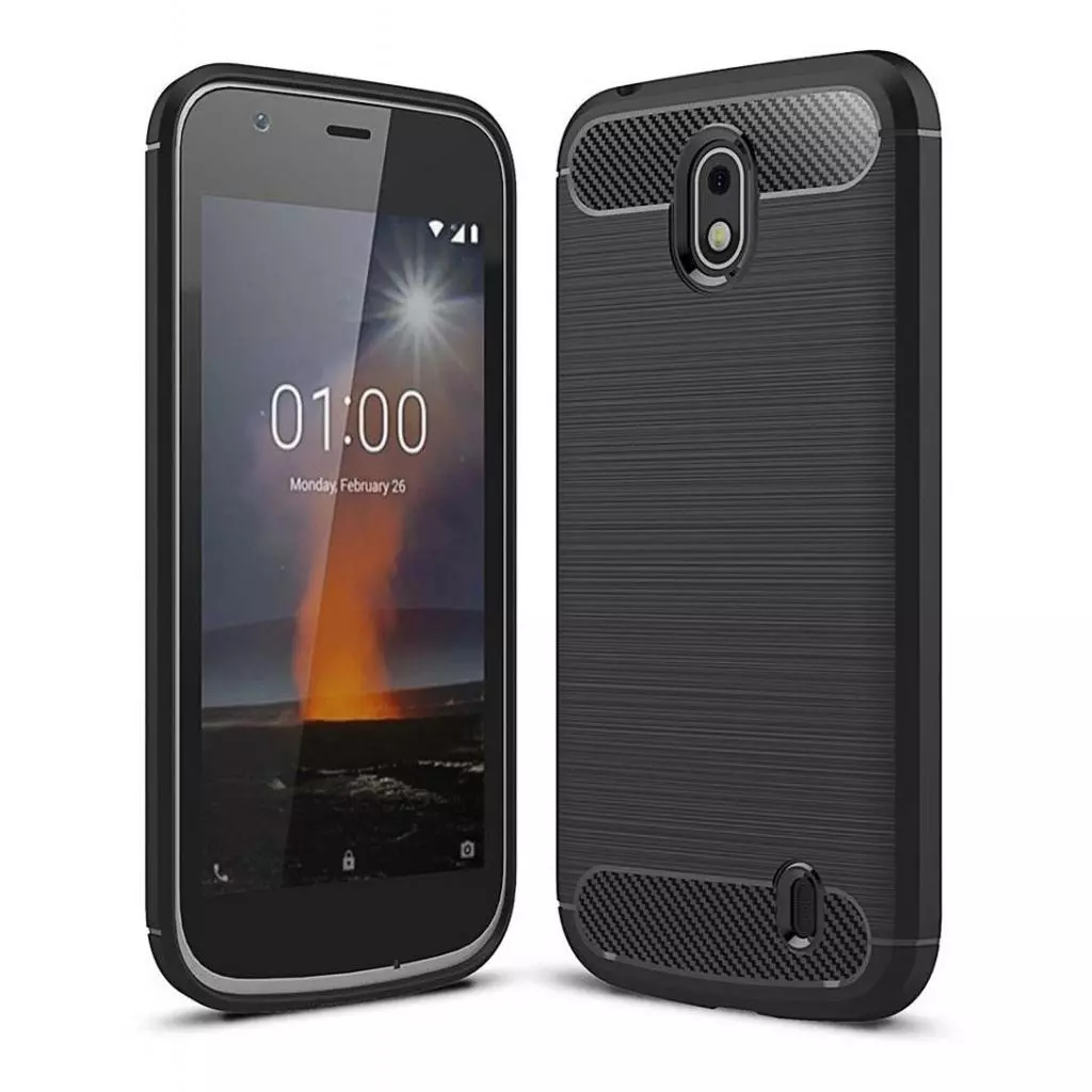 Чехол для моб. телефона Laudtec для Nokia 1 Carbon Fiber (Black) (LT-N1B)