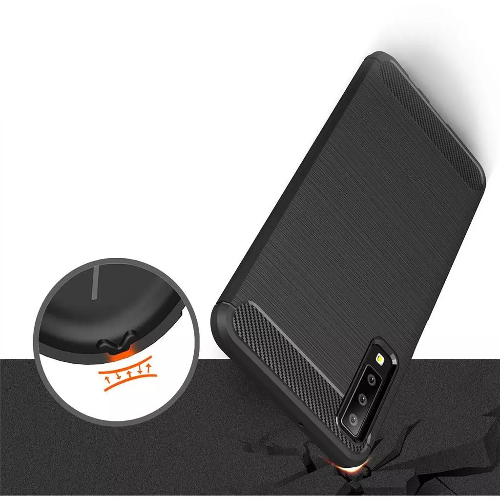 Чехол для моб. телефона Laudtec для Galaxy A7 2018/A750 Carbon Fiber (Black) (LT-SGA72018) - 5