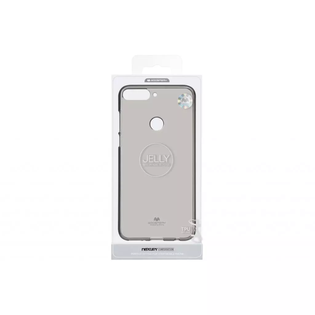 Чехол для моб. телефона Goospery Transparent Jelly Huawei Y7 Prime 2018 Black (8809621284637) - 2