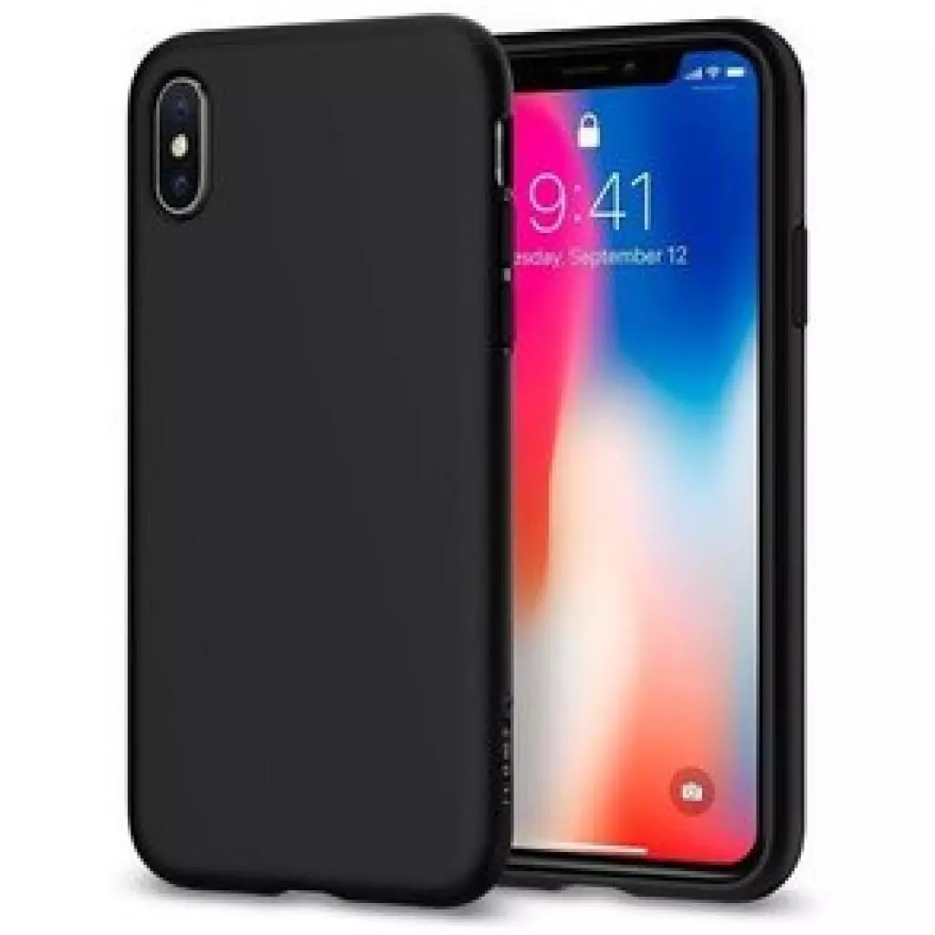 Чехол для моб. телефона Spigen iPhone X Liquid Crystal Matte Black (057CS22119) - 1 Чехол для моб. телефона Spigen iPhone X Liquid Crystal Matte Black (057CS22119) - 1
