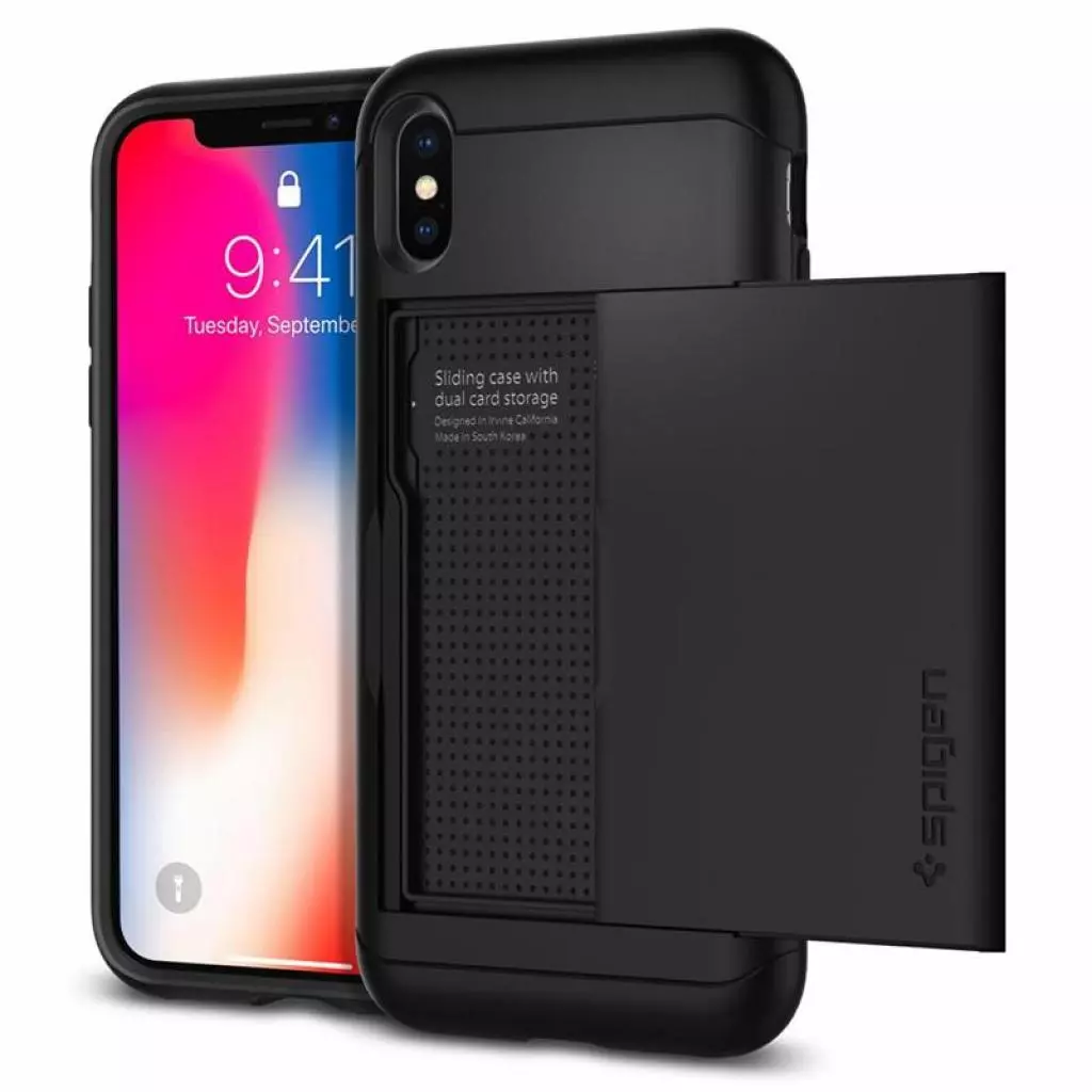 Чехол для моб. телефона Spigen iPhone X Slim Armor CS Black (057CS22155) - 4