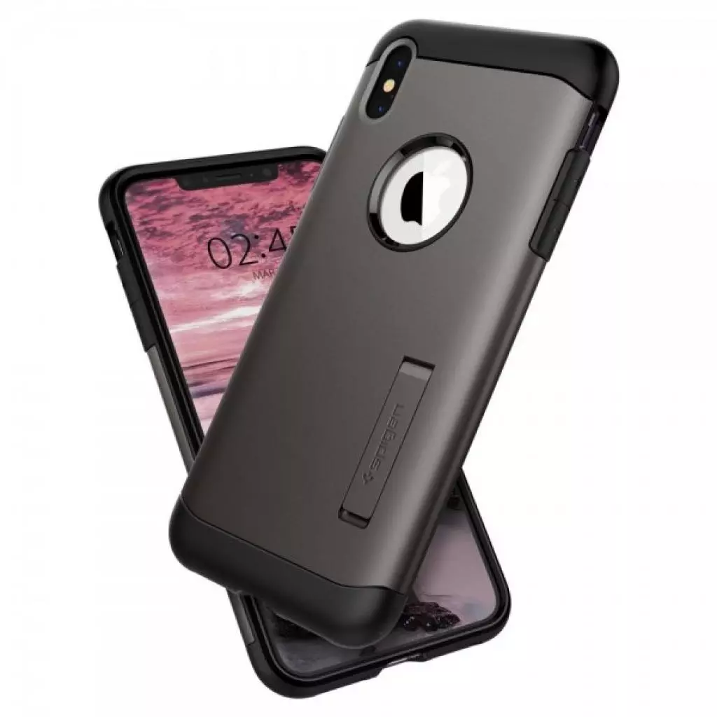Чехол для моб. телефона Spigen iPhone XS Slim Armor Gunmetal (063CS25133) - 2 Чехол для моб. телефона Spigen iPhone XS Slim Armor Gunmetal (063CS25133) - 2