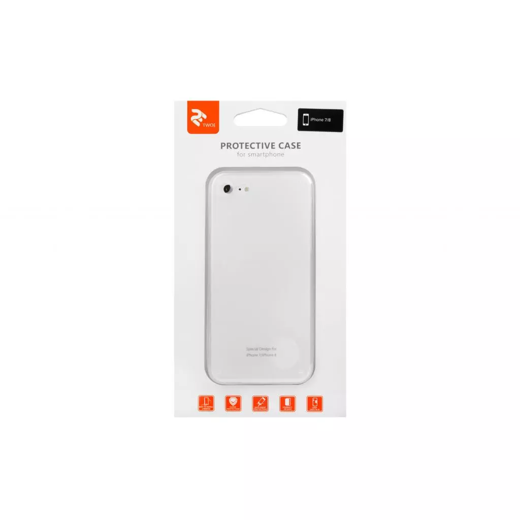 Чехол для моб. телефона 2E Apple iPhone 7/8, UT Case White (2E-IPH-8-MCUTW) - 3 Чехол для моб. телефона 2E Apple iPhone 7/8, UT Case White (2E-IPH-8-MCUTW) - 3