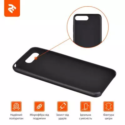Чехол для моб. телефона 2E Huawei Y6 2018 (ATU-L21), PU Case, Black (2E-H-Y6-18-MCPUB) - 3