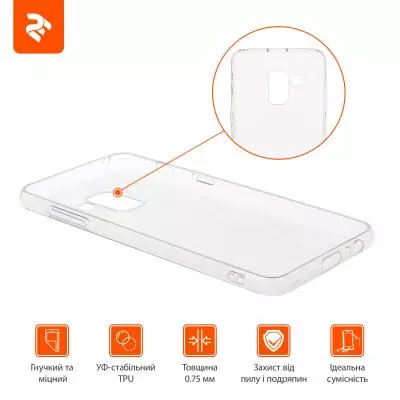 Чехол для моб. телефона 2E Samsung Galaxy A8 2018, TPU Case TR (2E-G-A8-18-MCTTR) - 1