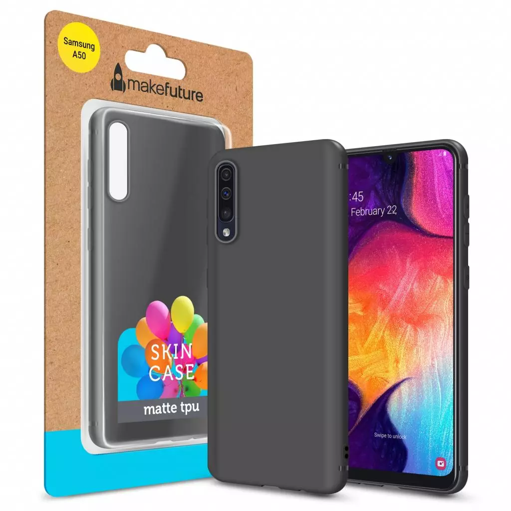 Чехол для моб. телефона MakeFuture Skin Case Samsung A50 (A505) Black (MCSK-SA505BK)