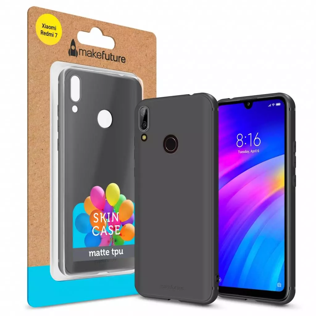 Чехол для моб. телефона MakeFuture Skin Case Redmi 7 Black (MCSK-XR7BK)