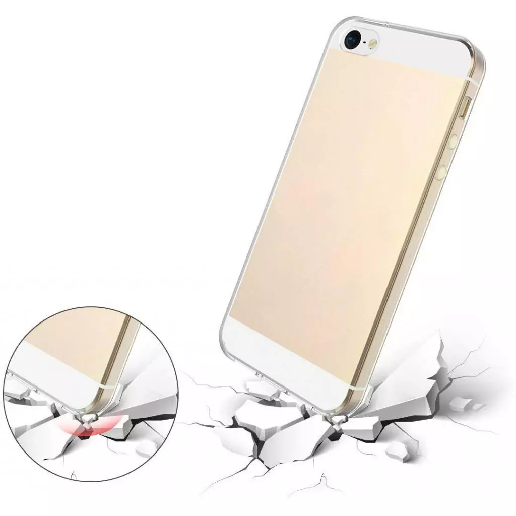 Чехол для моб. телефона Laudtec для iPhone 5/SE Clear tpu (Transperent) (LC-IP5SET) - 9