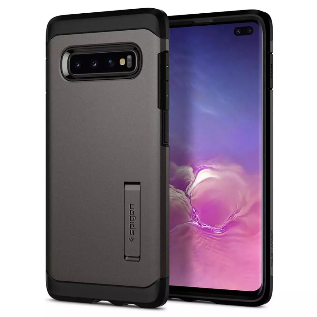 Чехол для моб. телефона Spigen Galaxy S10+ Tough Armor Gunmetal (606CS25769) - 1 Чехол для моб. телефона Spigen Galaxy S10+ Tough Armor Gunmetal (606CS25769) - 1