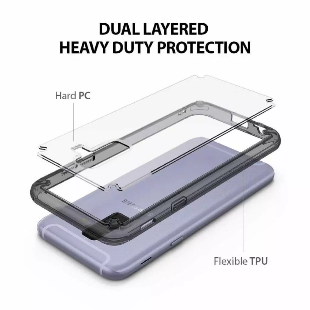 Чехол для моб. телефона Ringke Fusion Samsung Galaxy A6 Plus Smoke Black (RCS4440) - 1