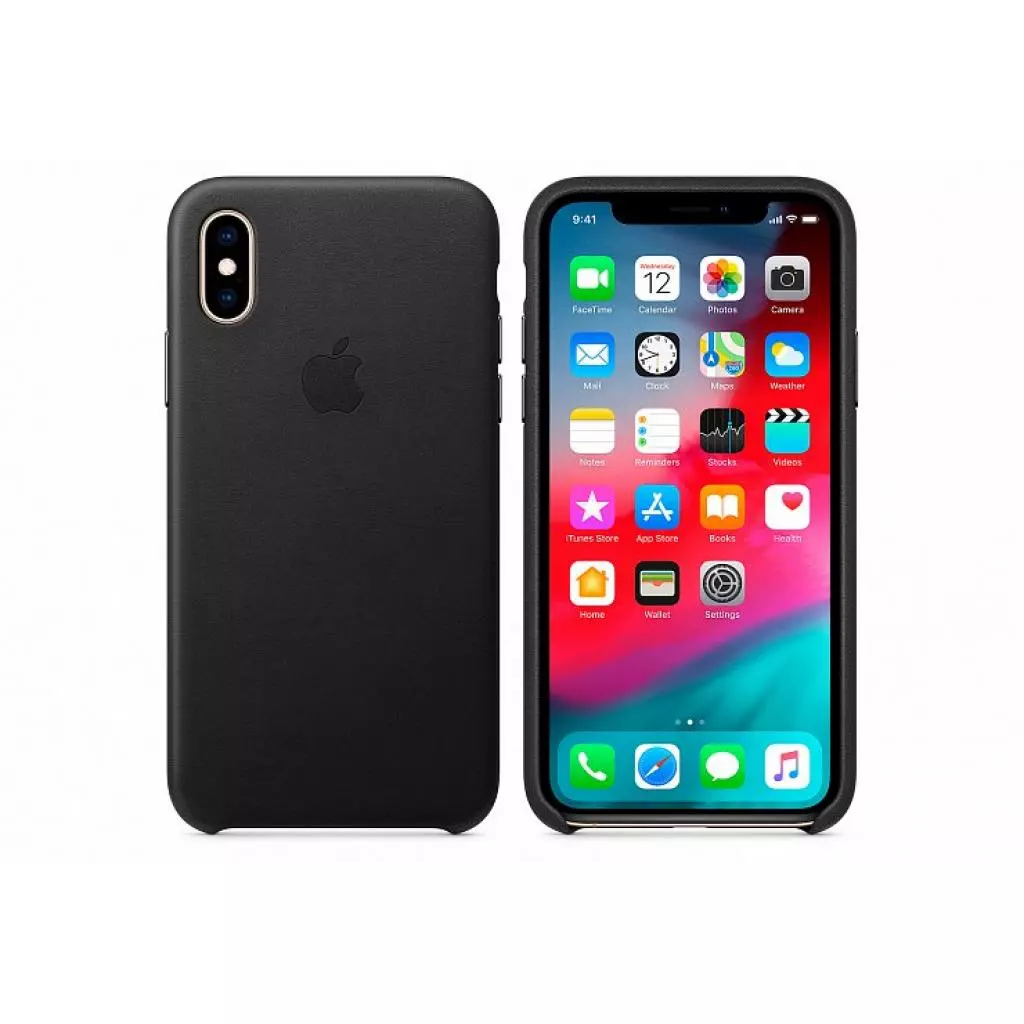 Чехол для моб. телефона Apple iPhone XS Leather Case - Black, Model (MRWM2ZM/A)