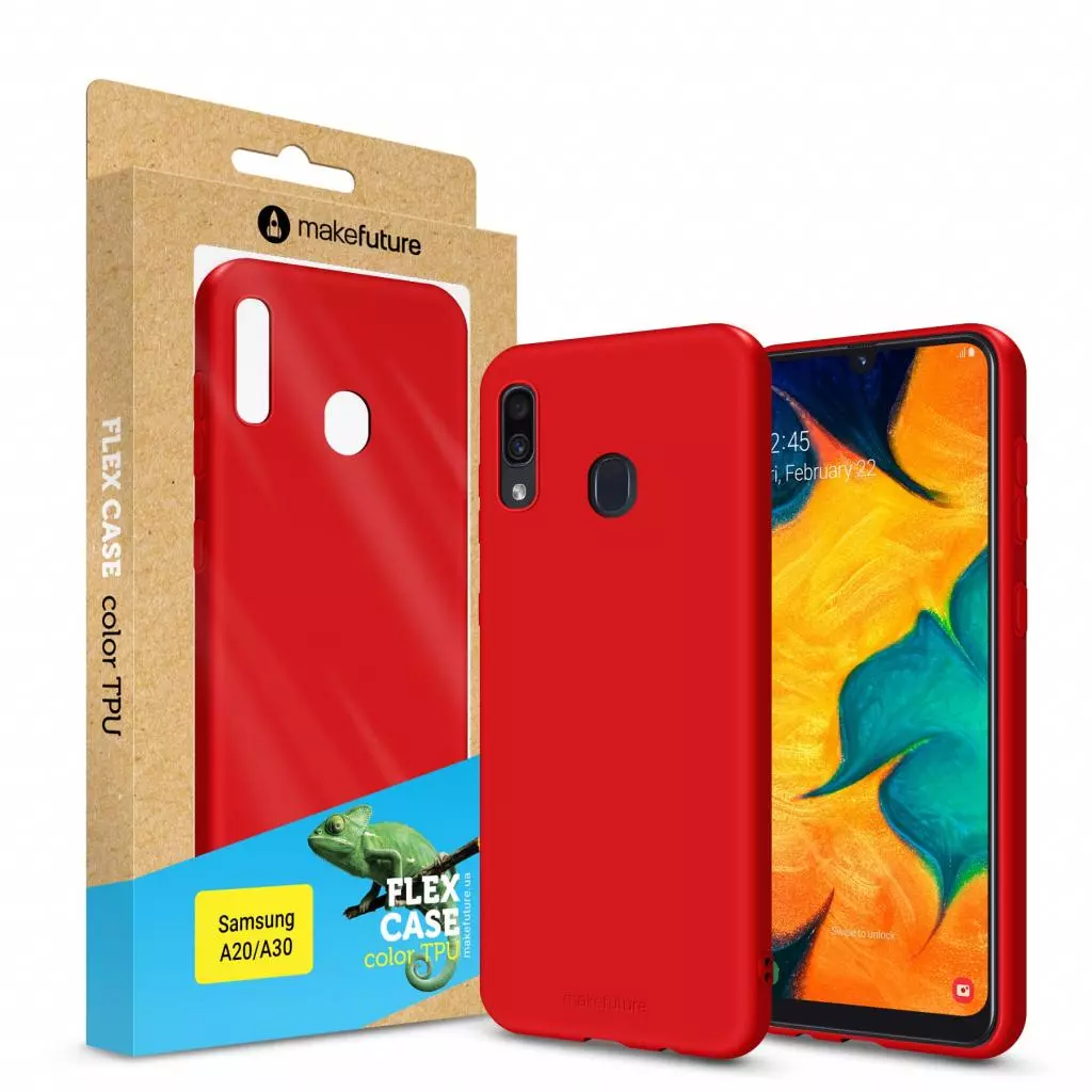 Чехол для моб. телефона MakeFuture Flex Case (Soft-touch TPU) Samsung A20/A30 Red (MCF-SA205RD)