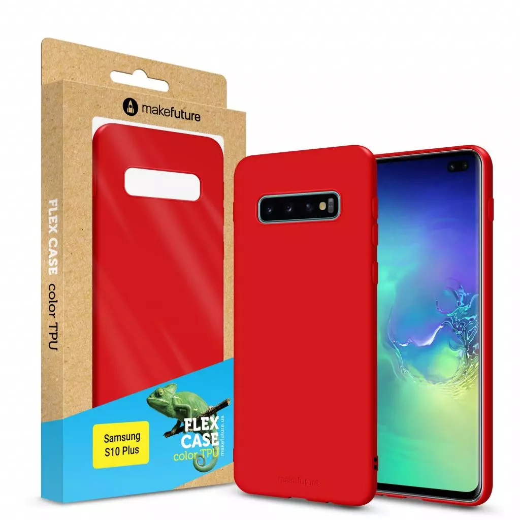 Чехол для моб. телефона MakeFuture Flex Case (Soft-touch TPU) Samsung S10 Plus Red (MCF-SS10PRD)