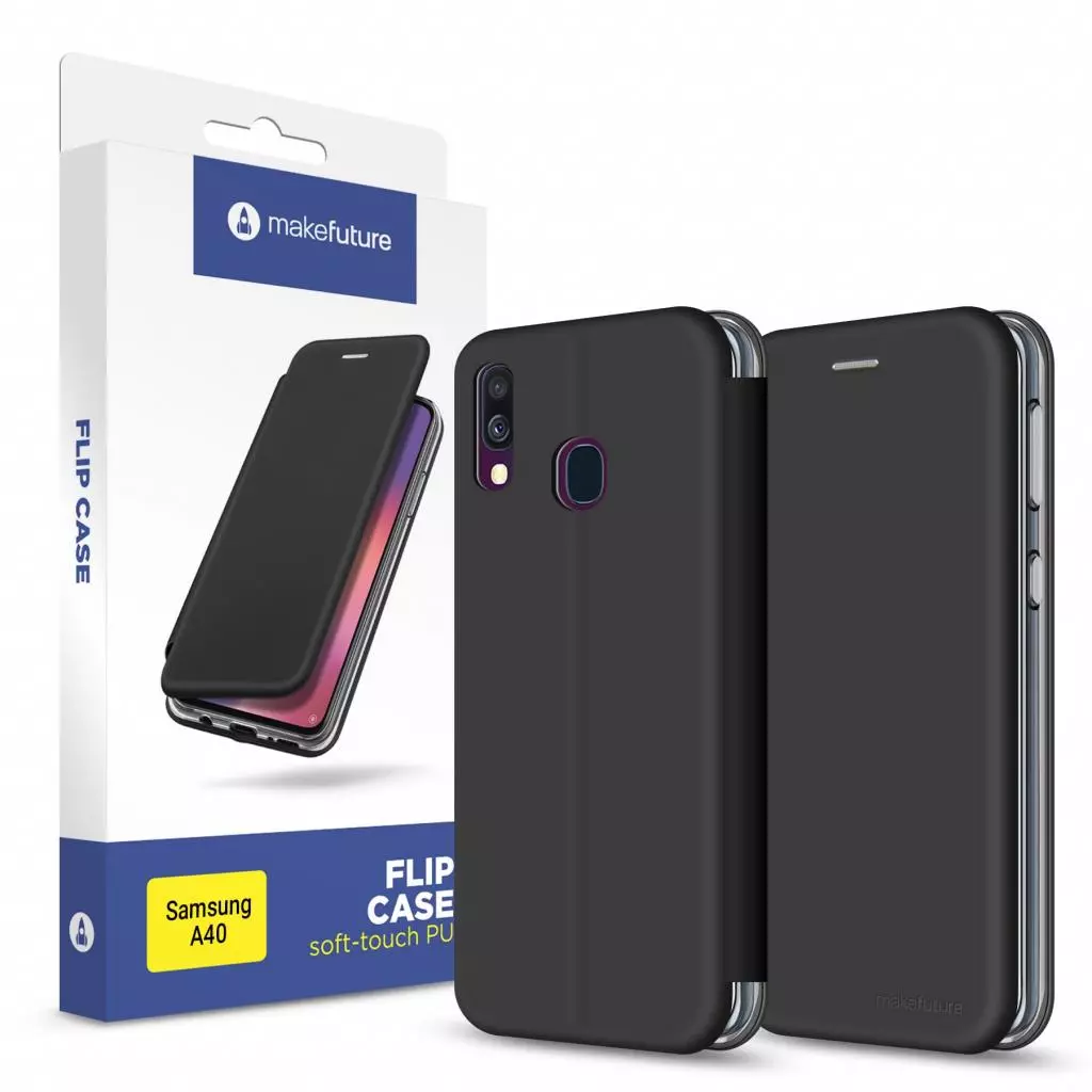 Чехол для моб. телефона MakeFuture Flip Case (Soft-Touch PU) Samsung A40 Black (MCP-SA405BK)