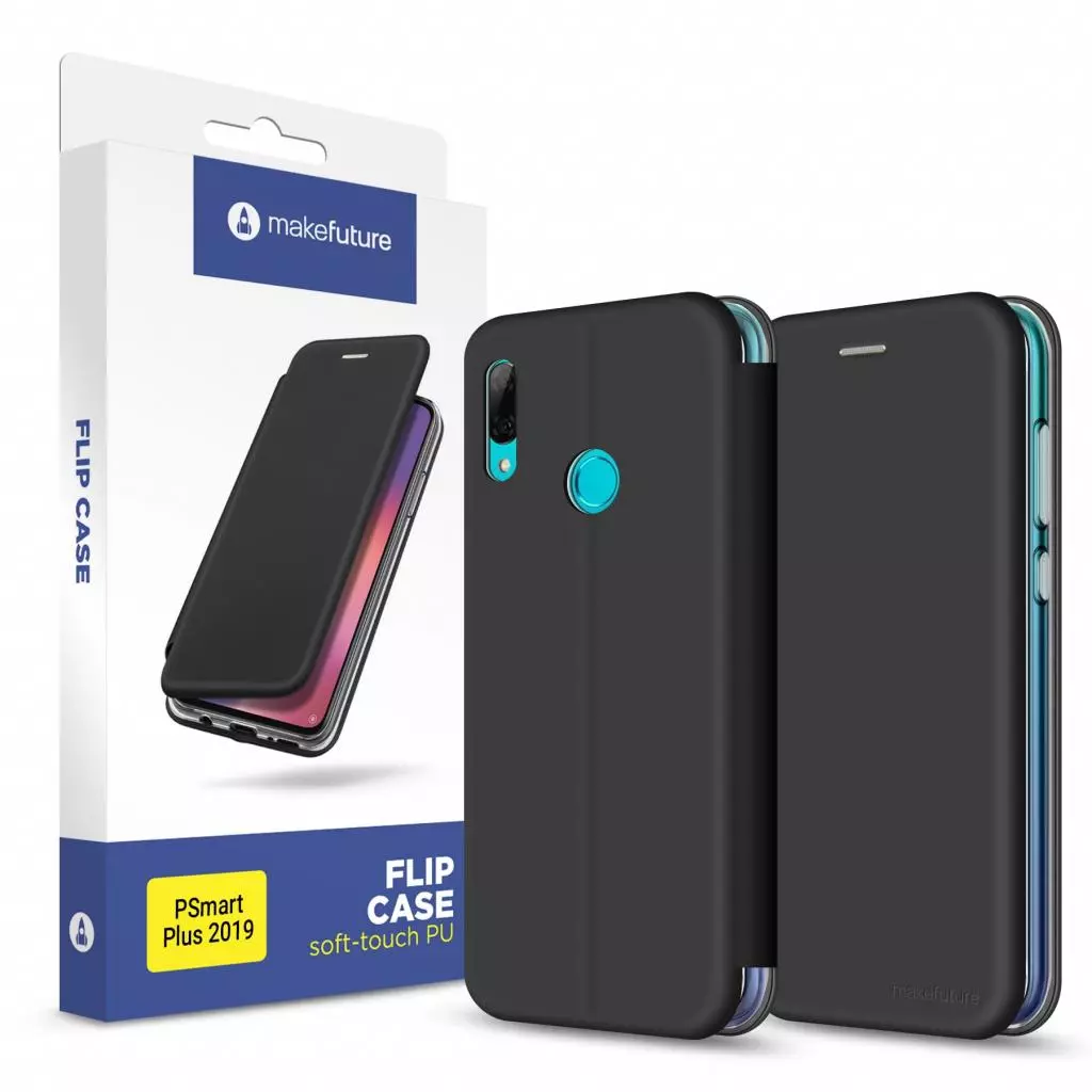 Чехол для моб. телефона MakeFuture Flip Case (Soft-Touch PU) Huawei P Smart+ 2019 Black (MCP-HUPSP19BK)