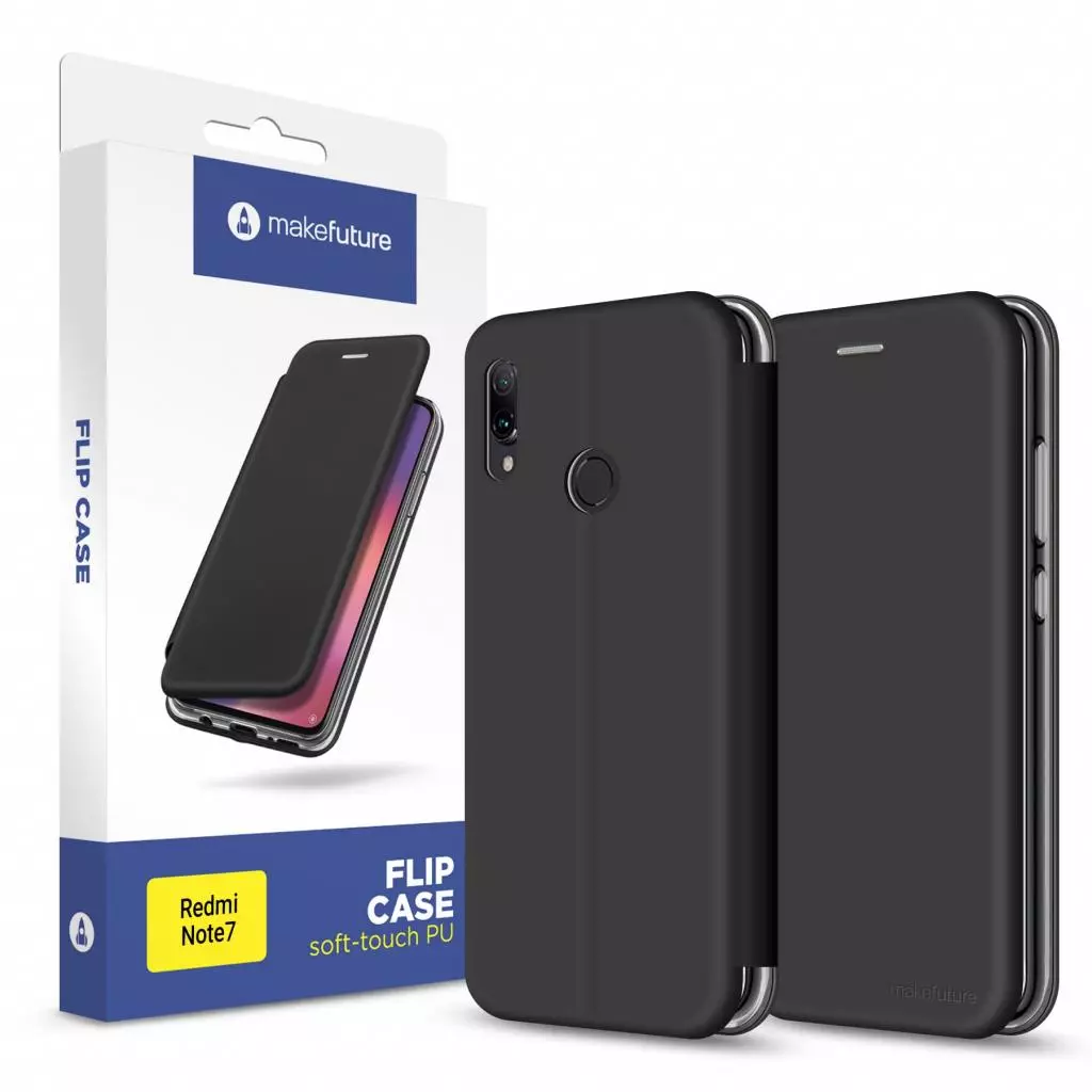 Чехол для моб. телефона MakeFuture Flip Case (Soft-touch PU) Xiaomi Redmi Note 7 Black (MCP-XRN7BK)