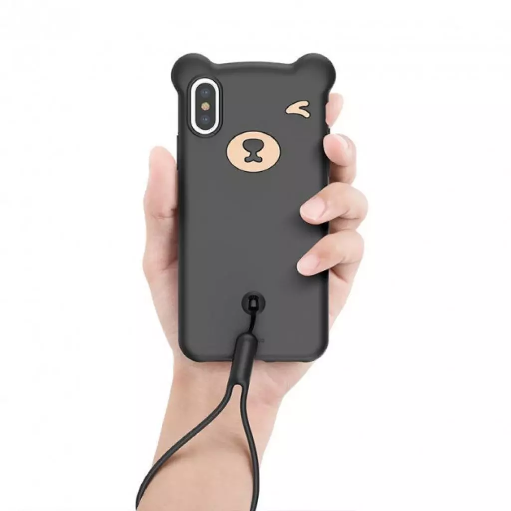 Чехол для моб. телефона Baseus iPhone XS Bear Silicone, Black (WIAPIPH58-BE01) - 1 Чехол для моб. телефона Baseus iPhone XS Bear Silicone, Black (WIAPIPH58-BE01) - 1
