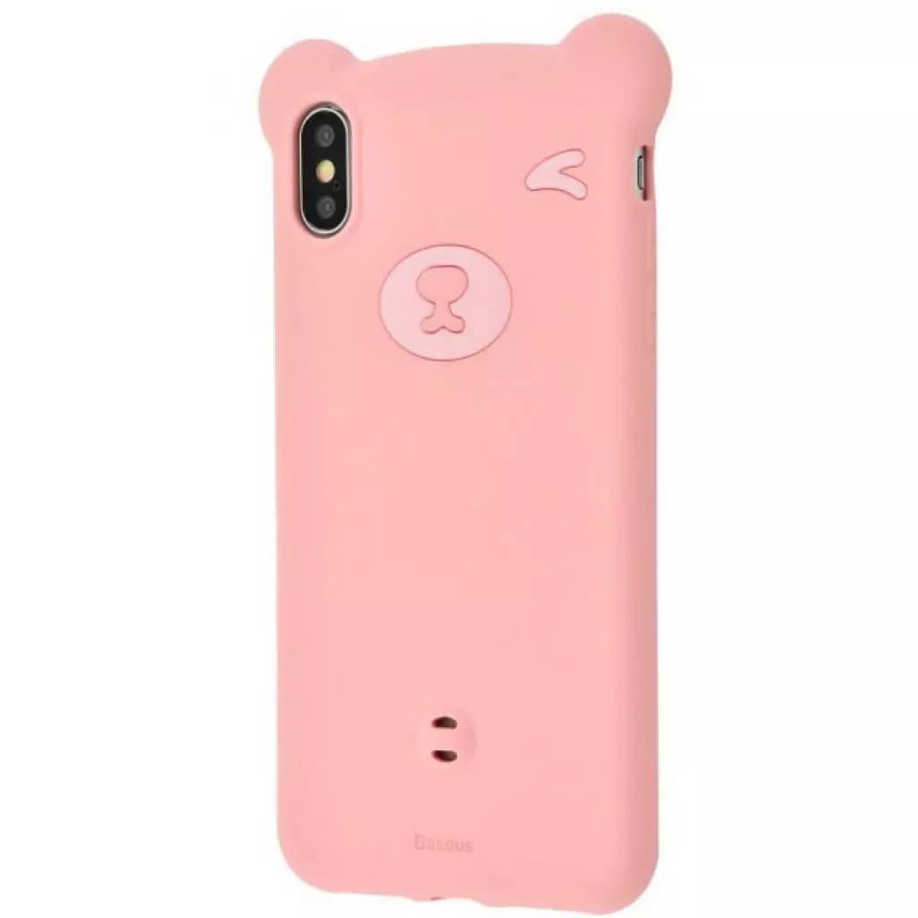 Чехол для моб. телефона Baseus iPhone XS Bear Silicone, Pink (WIAPIPH58-BE04)