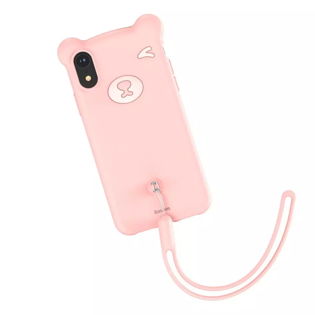 Чехол для моб. телефона Baseus iPhone XR Bear Silicone, Pink (WIAPIPH61-BE04) - 1 Чехол для моб. телефона Baseus iPhone XR Bear Silicone, Pink (WIAPIPH61-BE04) - 1