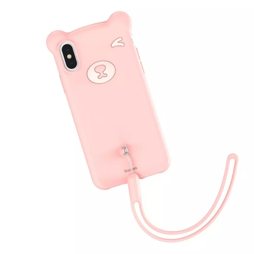 Чехол для моб. телефона Baseus iPhone XS Max Bear Silicone, Pink (WIAPIPH65-BE04) - 3 Чехол для моб. телефона Baseus iPhone XS Max Bear Silicone, Pink (WIAPIPH65-BE04) - 3