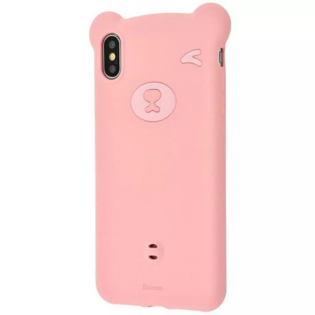 Чехол для моб. телефона Baseus iPhone XS Max Bear Silicone, Pink (WIAPIPH65-BE04)