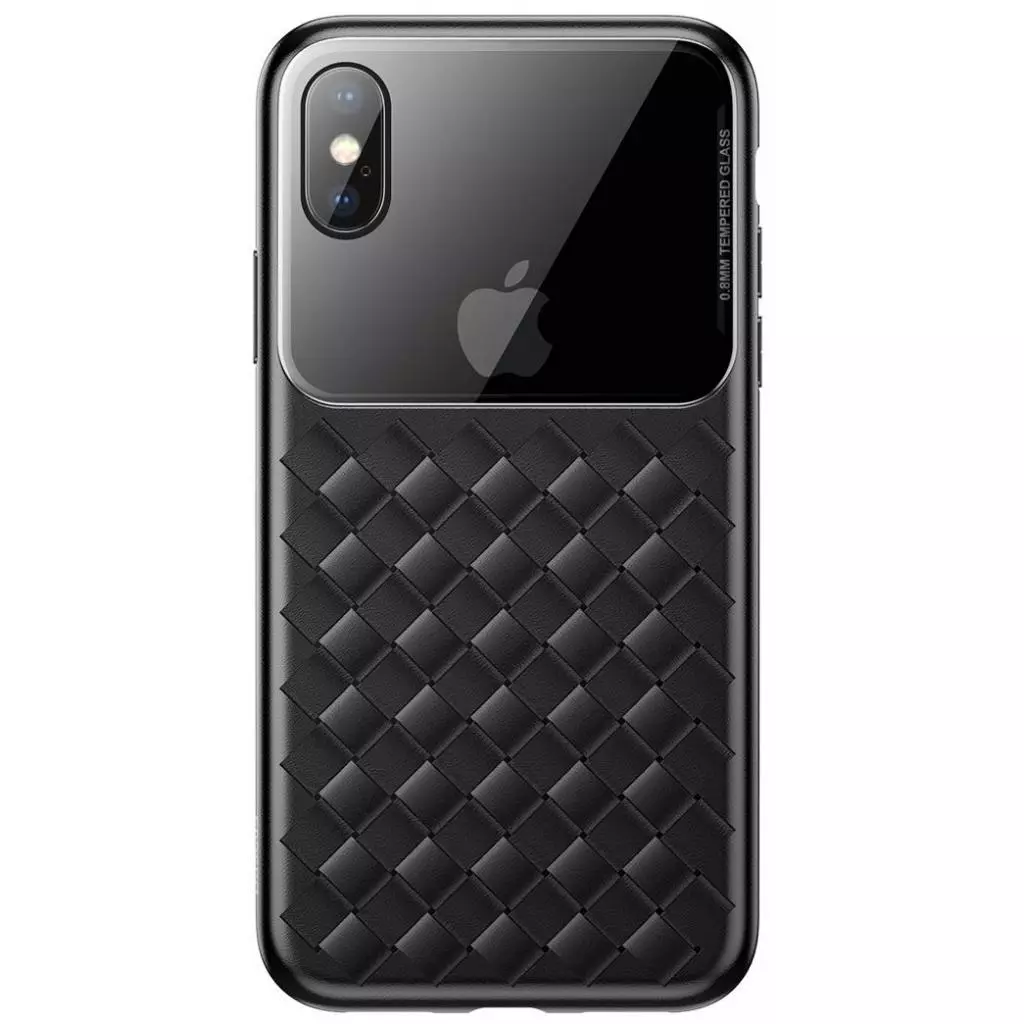 Чехол для моб. телефона Baseus iPhone XS Max Glass & Weaving, Black (WIAPIPH65-BL01)