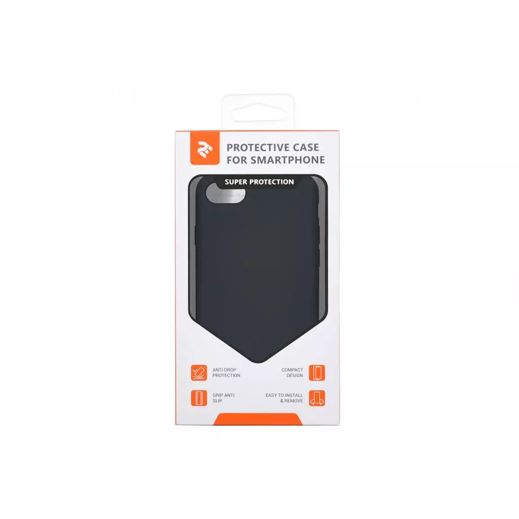 Чехол для моб. телефона 2E Apple iPhone 7/8, Liquid Silicone, Carbon Grey (2E-IPH-7/8-NKSLS-CG) - 2