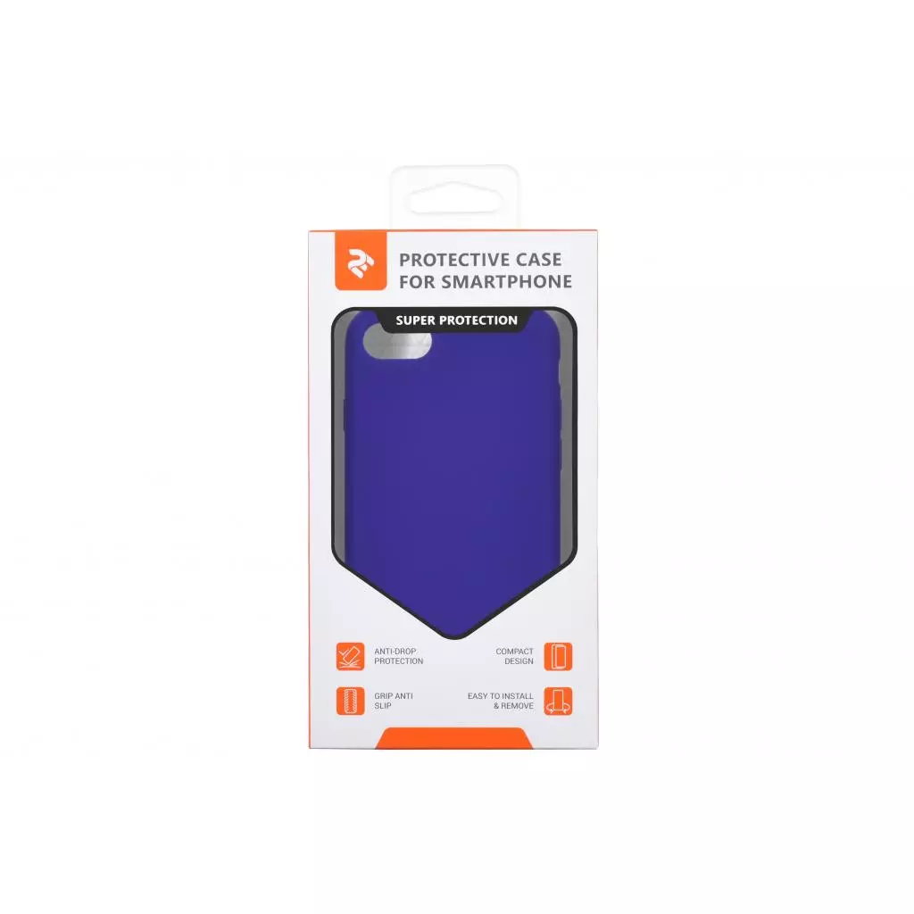 Чехол для моб. телефона 2E Apple iPhone 7/8, Liquid Silicone, Deep Purple (2E-IPH-7/8-NKSLS-DP) - 2