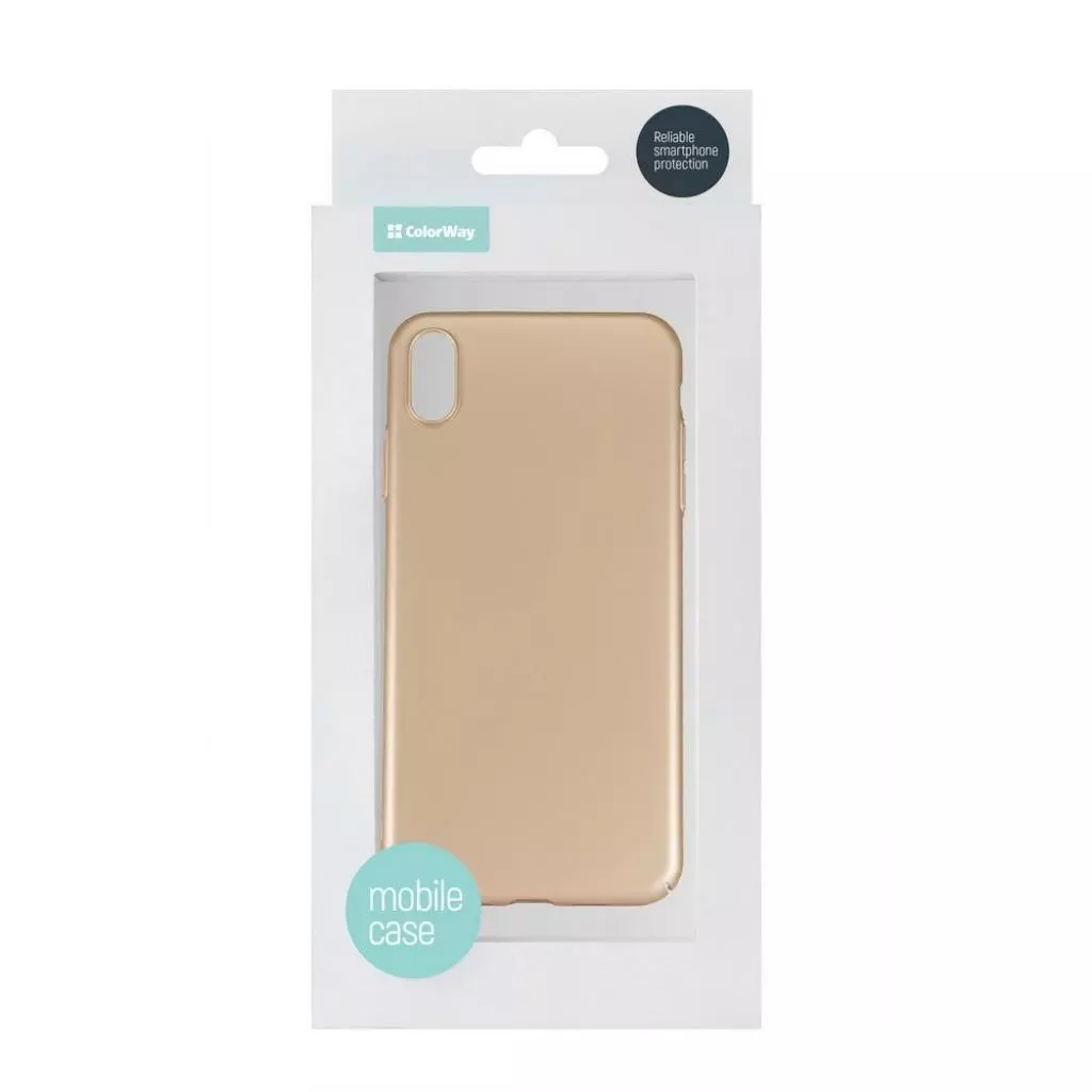 Чехол для моб. телефона ColorWay ColorWay PC case для Apple iPhone XS Max Gold (CW-CPLAIXSM-GD) - 2 Чехол для моб. телефона ColorWay ColorWay PC case для Apple iPhone XS Max Gold (CW-CPLAIXSM-GD) - 2