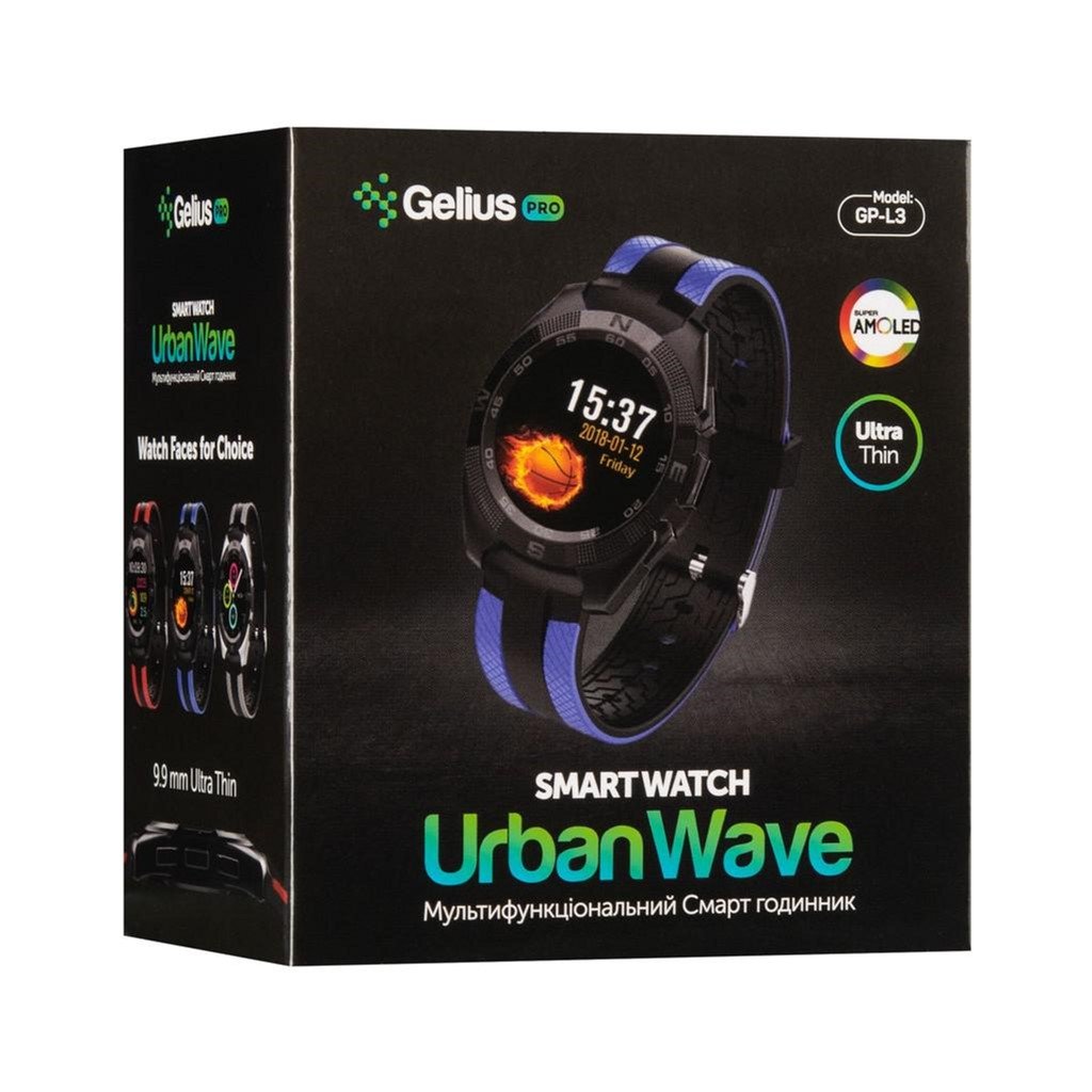 Смарт-часы Gelius Pro GP-L3 (URBAN WAVE) Black/Blue - 7 Смарт-часы Gelius Pro GP-L3 (URBAN WAVE) Black/Blue - 7