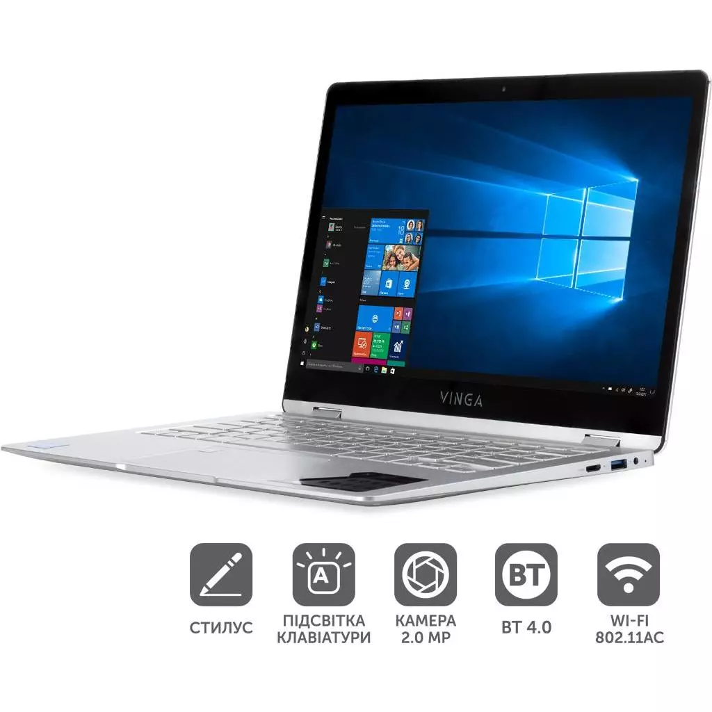 Ноутбук Vinga Twizzle Pen J133 (J133-C33464PSWP) - 2
