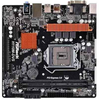 Материнская плата ASRock H110M-DVS R3.0 - 1 Материнская плата ASRock H110M-DVS R3.0 - 1