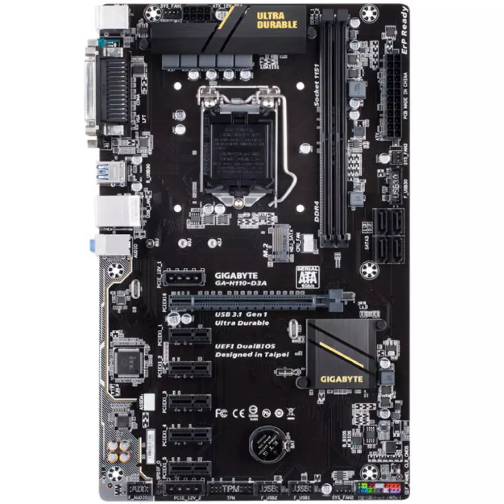 Материнская плата GIGABYTE GA-H110-D3A - 2 Материнская плата GIGABYTE GA-H110-D3A - 2