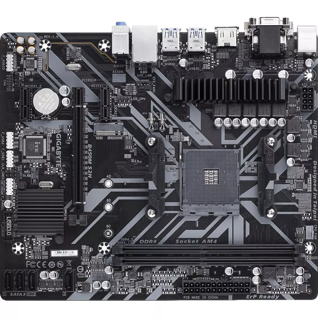 Материнская плата GIGABYTE B450M S2H - 1 Материнская плата GIGABYTE B450M S2H - 1