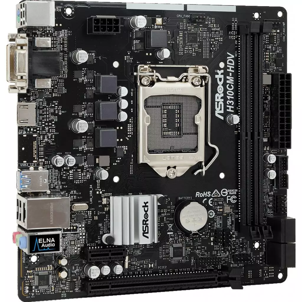 Материнская плата ASRock H310CM-HDV - 2 Материнская плата ASRock H310CM-HDV - 2