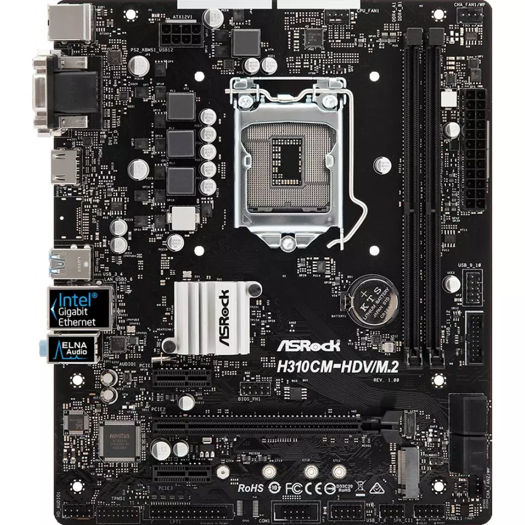 Материнская плата ASRock H310CM-HDV/M.2 - 1 Материнская плата ASRock H310CM-HDV/M.2 - 1