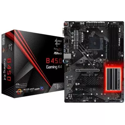 Материнская плата ASRock FATAL1TY B450 GAMING K4 (FATAL1TY B450 GAMING K4)