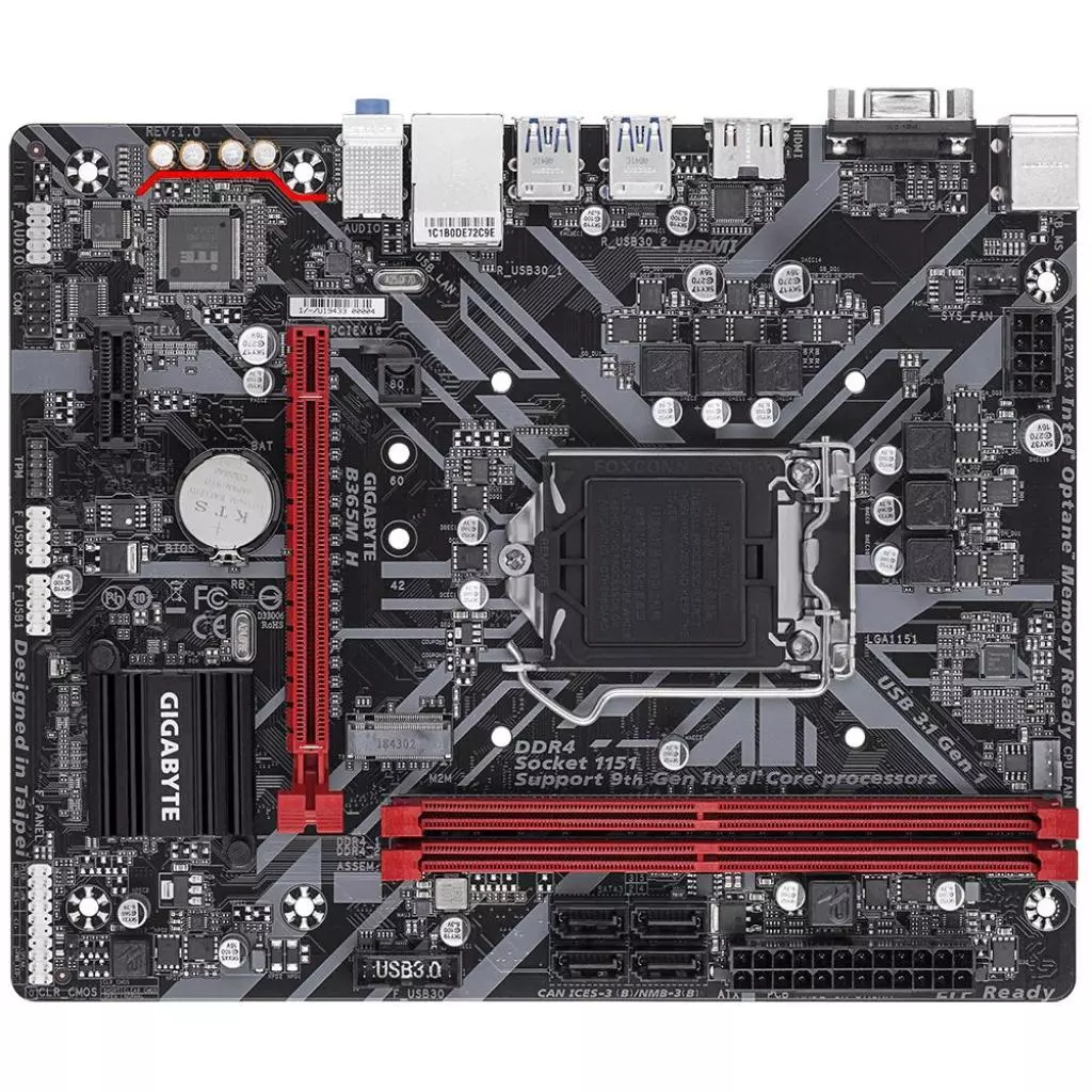 Материнская плата GIGABYTE B365M H - 1 Материнская плата GIGABYTE B365M H - 1