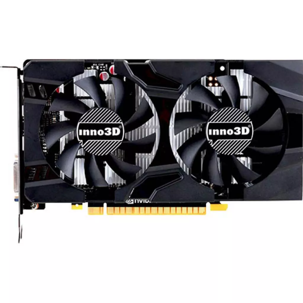 Видеокарта Inno3D GeForce GTX1050 Ti 4096Mb HerculeZ Twin X2 (N105T-1DDV-M5CM) - 1 Видеокарта Inno3D GeForce GTX1050 Ti 4096Mb HerculeZ Twin X2 (N105T-1DDV-M5CM) - 1