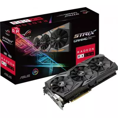 Видеокарта ASUS Radeon RX 580 8192Mb ROG STRIX GAMING OC (ROG-STRIX-RX580-O8G-GAMING)