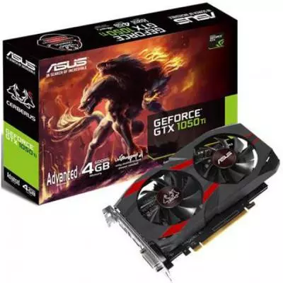 Видеокарта ASUS GeForce GTX1050 Ti 4096Mb CERBERUS Advanced (CERBERUS-GTX1050TI-A4G)
