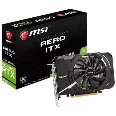 Видеокарта MSI GeForce RTX2060 6144Mb AERO ITX OC (RTX 2060 AERO ITX 6G OC)