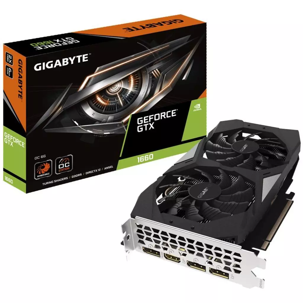 Видеокарта GIGABYTE GeForce GTX1660 6144Mb OC (GV-N1660OC-6GD)