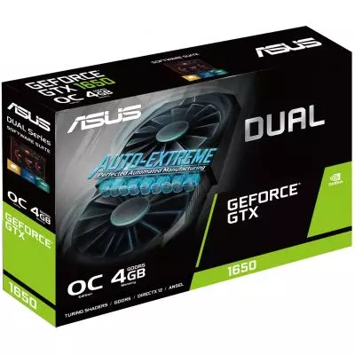Видеокарта ASUS GeForce GTX1650 4096Mb DUAL OC (DUAL-GTX1650-O4G) - 5